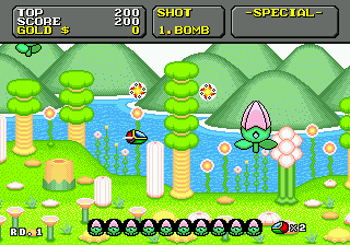 Скриншот игры Super Fantasy Zone